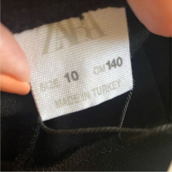 ZARA girls pull on wide leg bell flare trousers slacks knit pants uniform 10 NWT - Picture 4 of 4